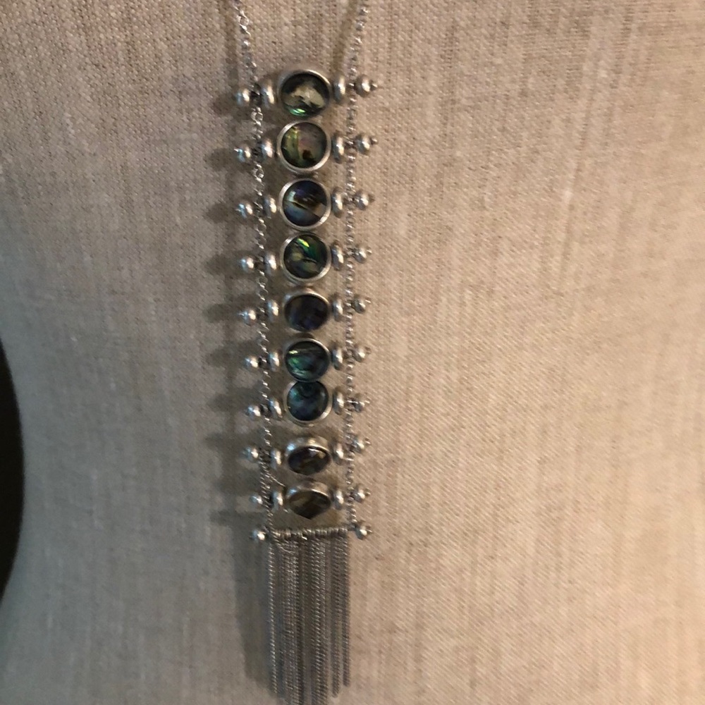 Lucky Brand “mother of pearl” disc necklace